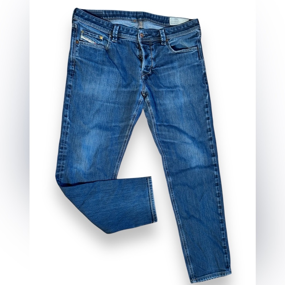 Diesel Larkee-Beex Regular Tapered Blue 084NH Stretch Size 36x32 Made In Italy
